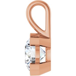 10K Rose Gold 9 mm Round Charm/Pendant Mounting – image 5