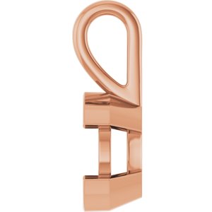 18K Rose Gold 9 mm Round Charm/Pendant Mounting – image 6