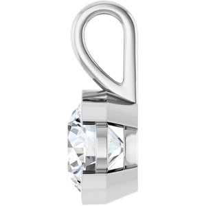 14K White Gold 9 mm Round Charm/Pendant Mounting – image 5