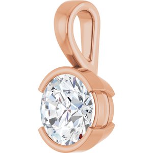 18K Rose Gold 9 mm Round Charm/Pendant Mounting – image 3