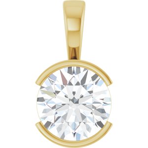 18K Yellow Gold 11 mm Round Charm/Pendant Mounting