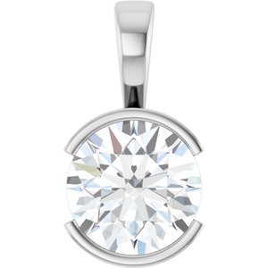 14K X1 White Gold 11 mm Round Charm/Pendant Mounting