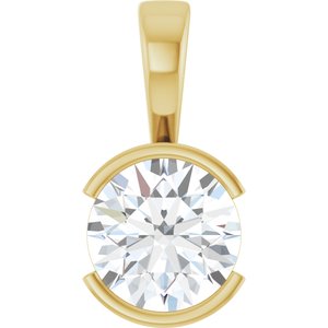 18K Yellow Gold 9 mm Round Charm/Pendant Mounting