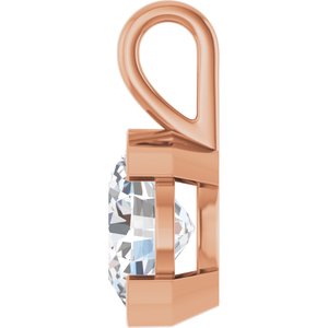 14K Rose Gold 12x10 mm Oval Charm/Pendant Mounting – image 5