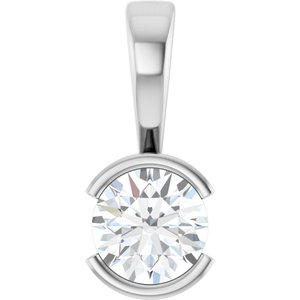 Sterling Silver 5.8 mm Round Charm/Pendant Mounting