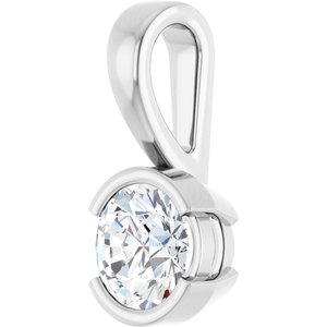 Sterling Silver 5.8 mm Round Charm/Pendant Mounting – image 3