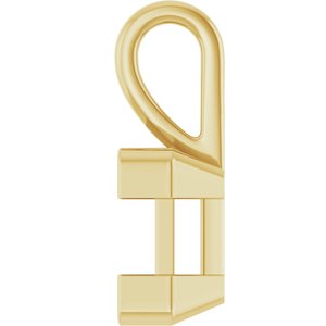 18K Yellow Gold 8x8 mm Square Charm/Pendant Mounting – image 6
