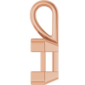 10K Rose Gold 8x8 mm Square Charm/Pendant Mounting – image 6