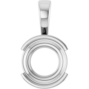 Continuum Sterling Silver 12 mm Round Charm/Pendant Mounting – image 2
