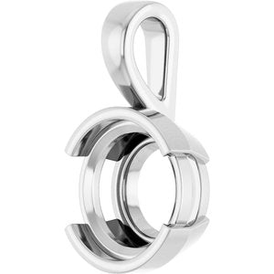 Sterling Silver 12 mm Round Charm/Pendant Mounting – image 4