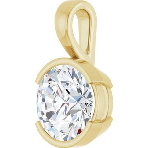 18K Yellow Gold 12 mm Round Charm/Pendant Mounting – image 3