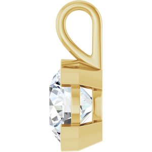18K Yellow Gold 12 mm Round Charm/Pendant Mounting – image 5