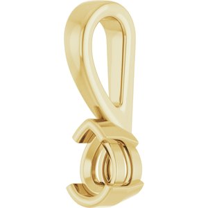 18K Yellow Gold 4x3 mm Pear Charm/Pendant Mounting – image 4