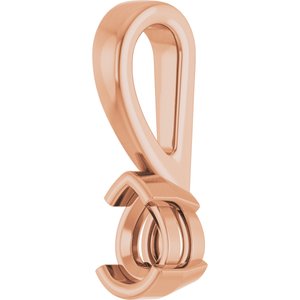 14K Rose Gold 4x3 mm Pear Charm/Pendant Mounting – image 4