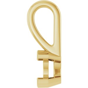 18K Yellow Gold 4x3 mm Pear Charm/Pendant Mounting – image 6