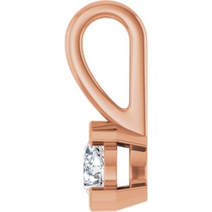 14K Rose Gold 4x3 mm Pear Charm/Pendant Mounting – image 5