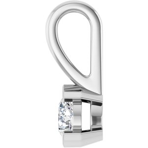 Platinum 4x3 mm Pear Charm/Pendant Mounting – image 5