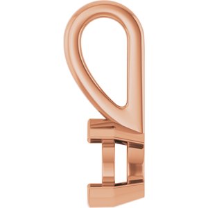 10K Rose Gold 4x3 mm Pear Charm/Pendant Mounting – image 6