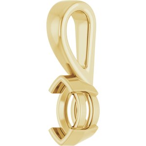 14K Yellow Gold 6x3.5 mm Marquise Charm/Pendant Mounting – image 4
