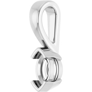 14K White Gold 6x3.5 mm Marquise Charm/Pendant Mounting – image 4