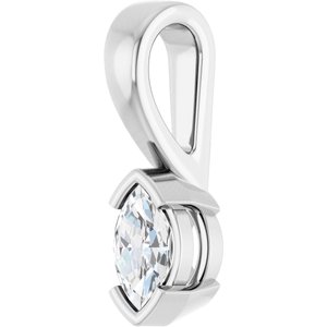 Platinum 6x3.5 mm Marquise Charm/Pendant Mounting – image 3