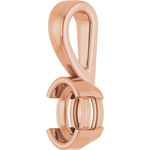 18K Rose Gold 6x4 mm Oval Charm/Pendant Mounting – image 4