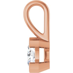 18K Rose Gold 6x4 mm Oval Charm/Pendant Mounting – image 5