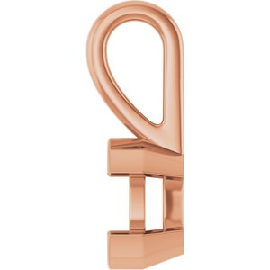 18K Rose Gold 6x4 mm Oval Charm/Pendant Mounting – image 6