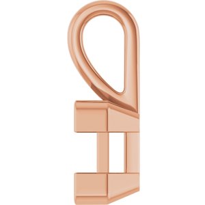 10K Rose Gold 6.5x6.5 mm Square Charm/Pendant Mounting – image 6