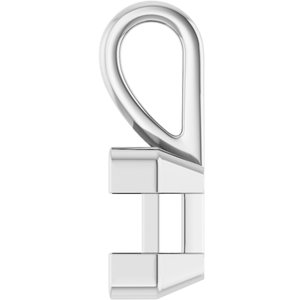 18K White Gold 6.5x6.5 mm Square Charm/Pendant Mounting – image 6