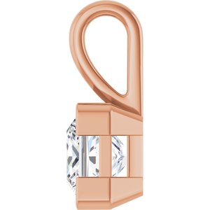 10K Rose Gold 6.5x6.5 mm Square Charm/Pendant Mounting – image 5