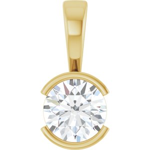 14K Yellow Gold 7 mm Round Charm/Pendant Mounting