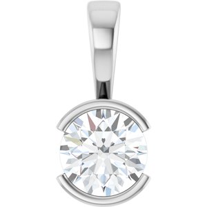 Sterling Silver 7 mm Round Charm/Pendant Mounting