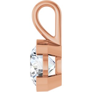 10K Rose Gold 9.4 mm Round Charm/Pendant Mounting – image 5