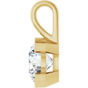 18K Yellow Gold 9.4 mm Round Charm/Pendant Mounting – image 5