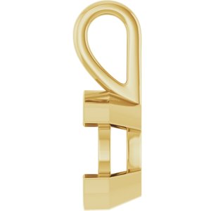 10K Yellow Gold 9.4 mm Round Charm/Pendant Mounting – image 6