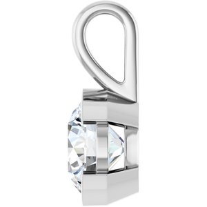 10K White Gold 9.4 mm Round Charm/Pendant Mounting – image 5