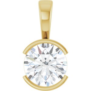 10K Yellow Gold 9.4 mm Round Charm/Pendant Mounting