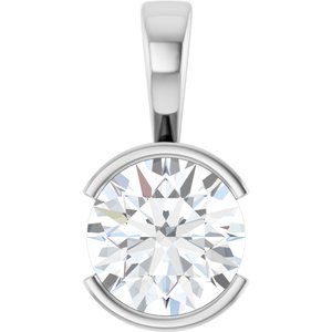 14K White Gold 9.4 mm Round Charm/Pendant Mounting