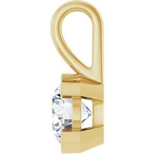 18K Yellow Gold 7 mm Round Charm/Pendant Mounting – image 5