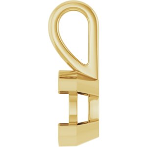 14K Yellow Gold 7 mm Round Charm/Pendant Mounting – image 6