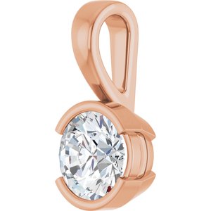 18K Rose Gold 7 mm Round Charm/Pendant Mounting – image 3