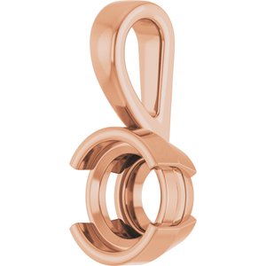 18K Rose Gold 7 mm Round Charm/Pendant Mounting – image 4
