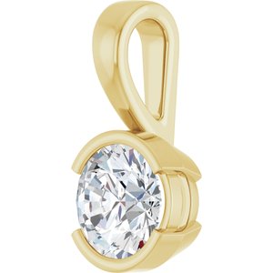 14K Yellow Gold 7 mm Round Charm/Pendant Mounting – image 3