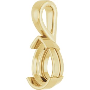 10K Yellow Gold 12x8 mm Pear Charm/Pendant Mounting – image 4