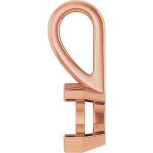 18K Rose Gold 5x3 mm Marquise Charm/Pendant Mounting – image 6