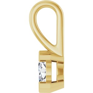 18K Yellow Gold 5x3 mm Marquise Charm/Pendant Mounting – image 5