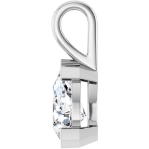 14K X1 White Gold 12x8 mm Pear Charm/Pendant Mounting – image 5