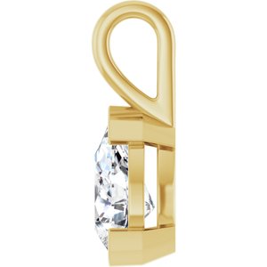 10K Yellow Gold 12x8 mm Pear Charm/Pendant Mounting – image 5