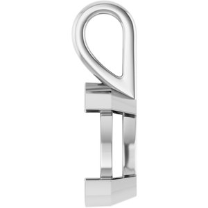 Platinum 12x8 mm Pear Charm/Pendant Mounting – image 6